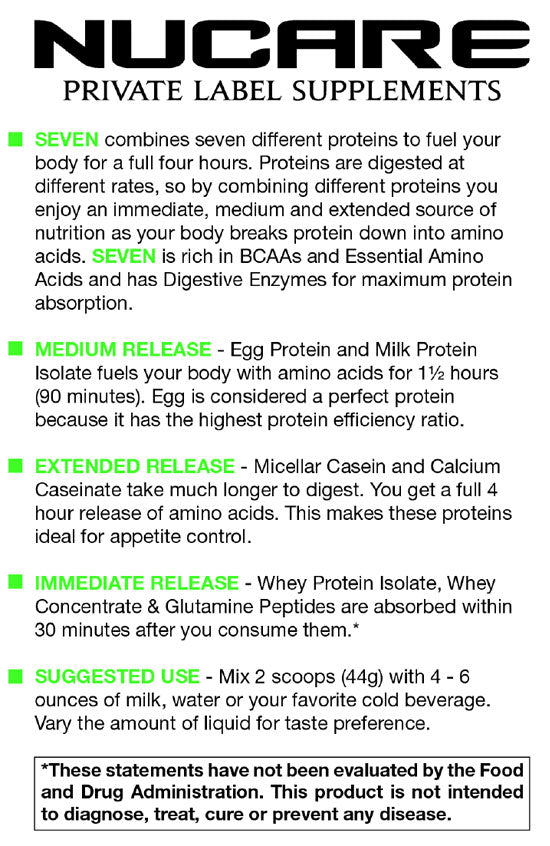 Seven Time-Released Premium Meal Replacement Protein