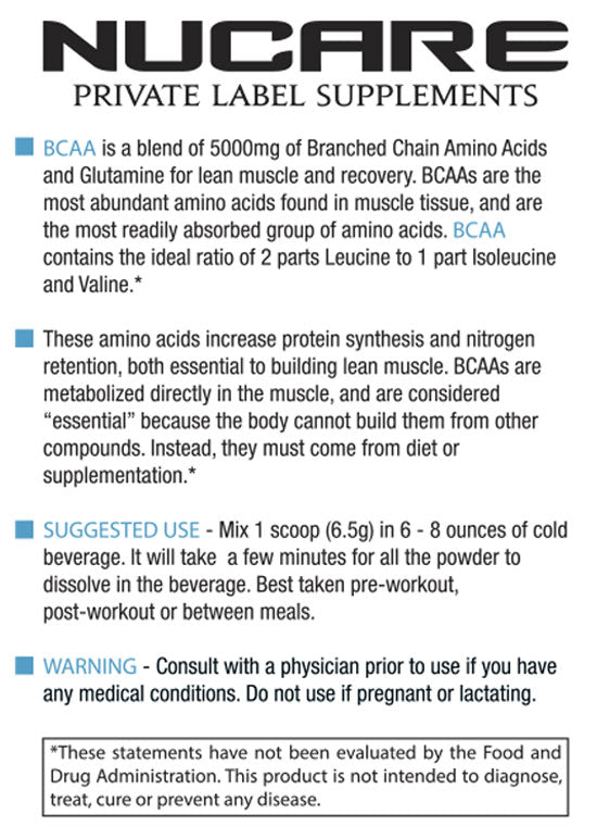 BCAA Branched Chain Amino Acids
