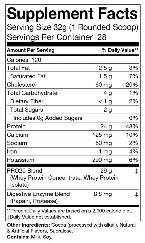 Pro25 Whey Premium Protein Blend, 2lb